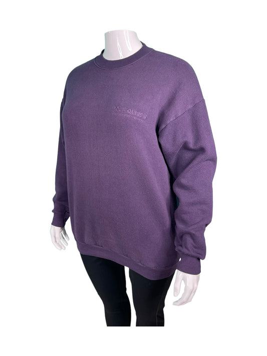 Purple “Four Queens” Embrordered Crewneck Sweatshirt