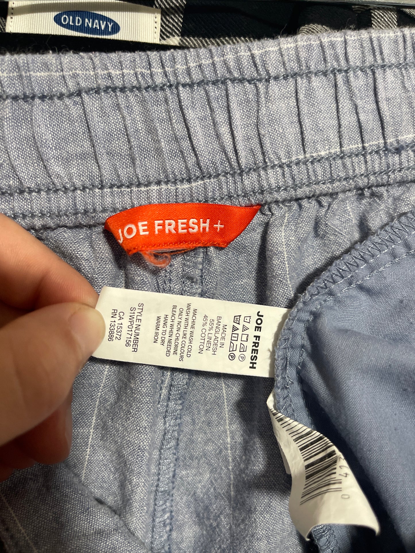 Light Blue Capri Striped Pants