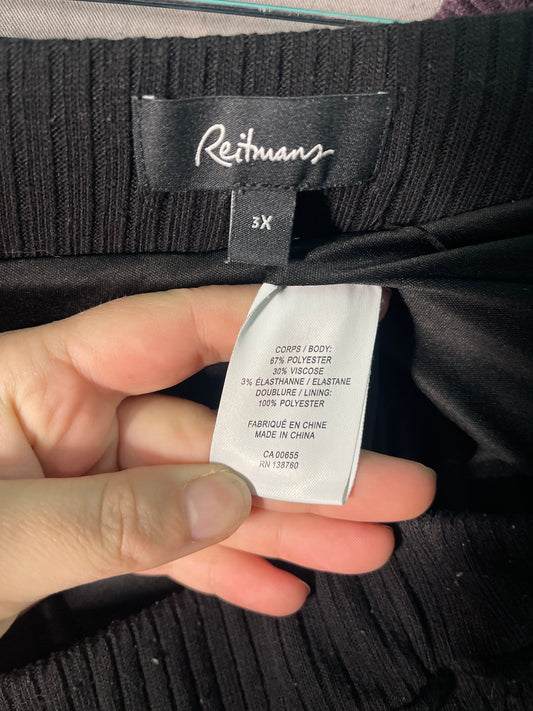 Black Ribbed Maxi Skirt