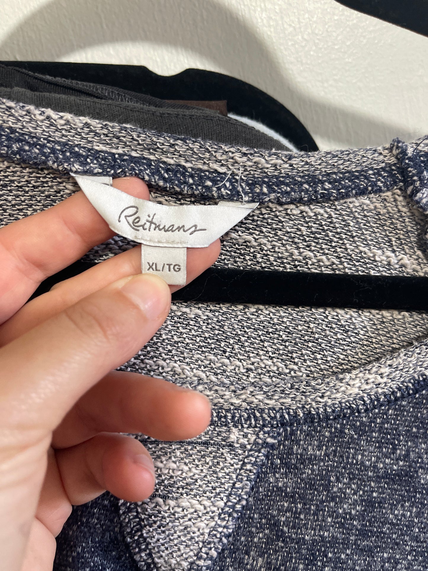 Blue & Grey 3/4 Sweater