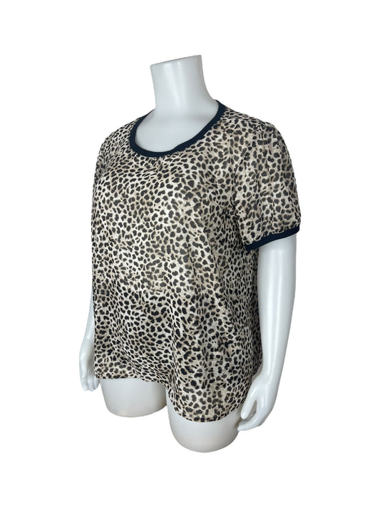 Cheetah Print Sheer w/ Black Trim