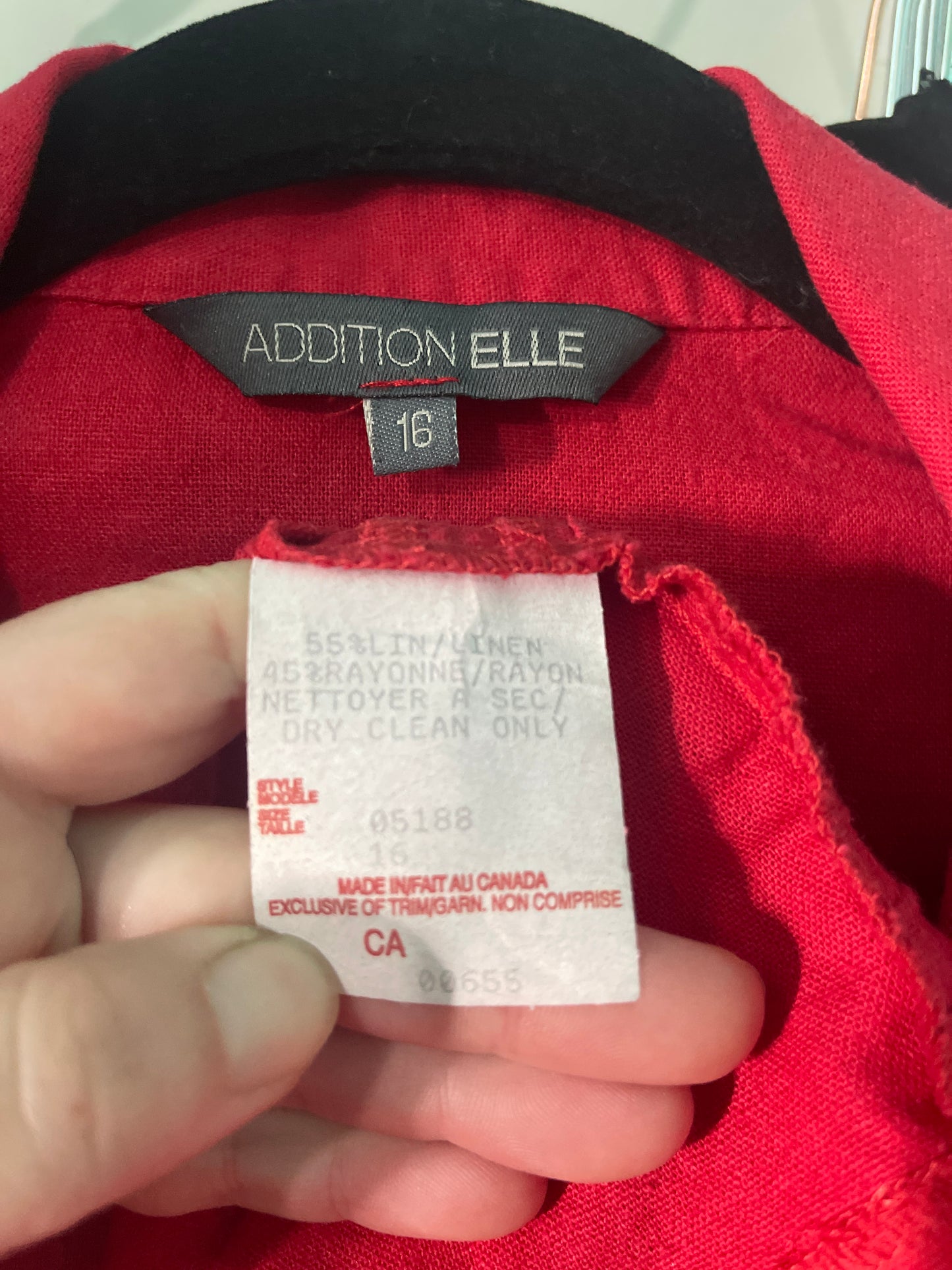 Red Vintage Short Sleeved Blouse