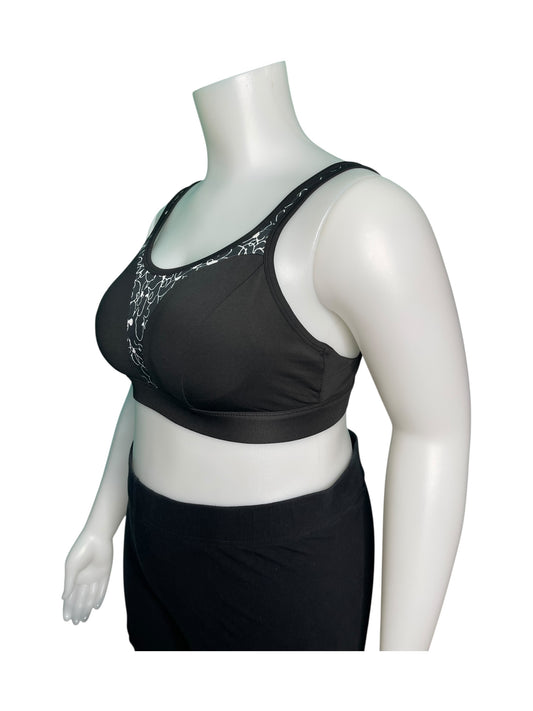 Black w/White Sports Bra