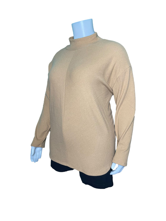 Cream Long Sleeved Turtleneck Sweater