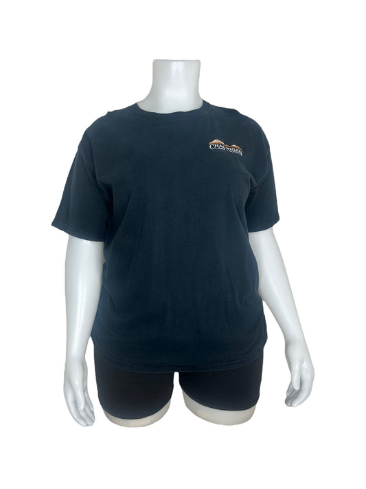 Black T-Shirt w/ ‘Chaunigan Lake Lodge’ Embroidery