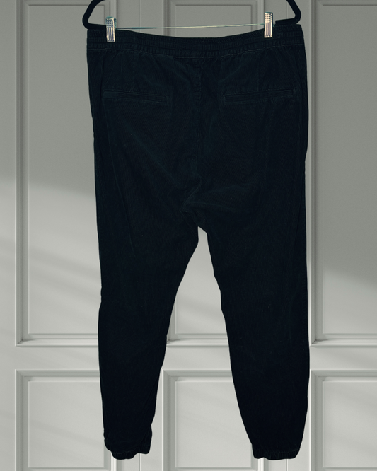 Black Cordoroy Joggers