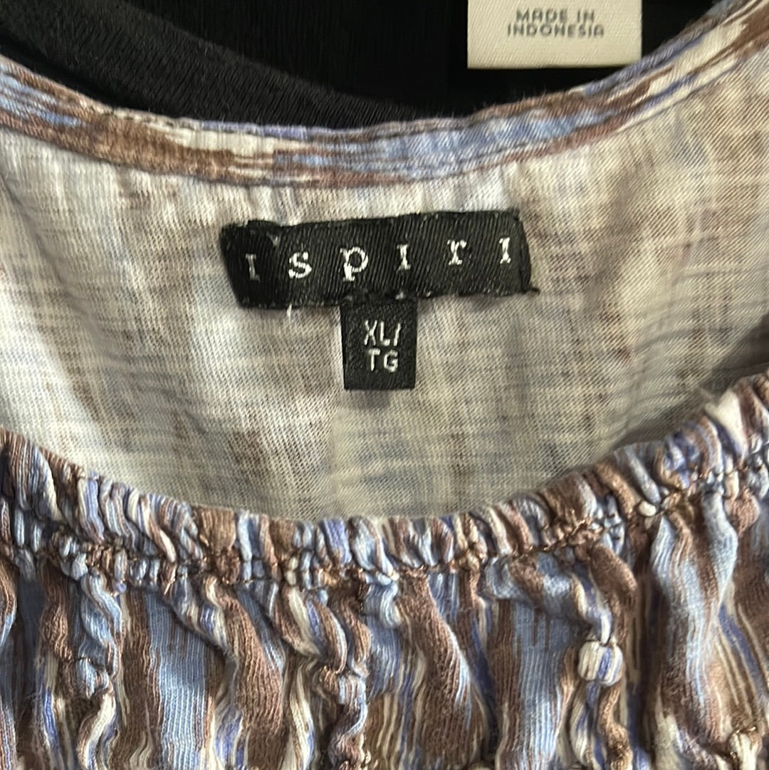 Blue & Brown Patterned Tank