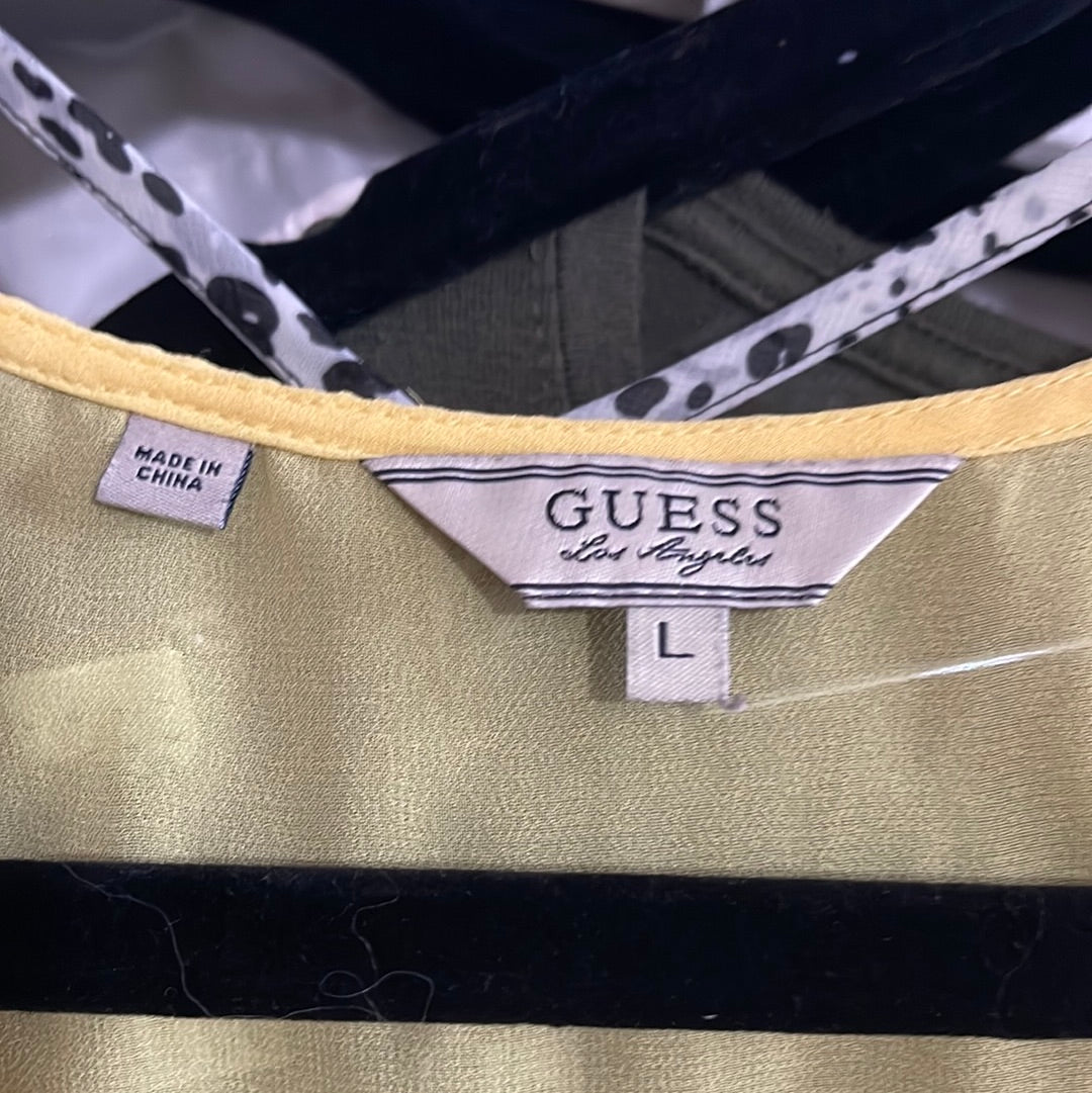 Sheer Yellow Sleeveless Top