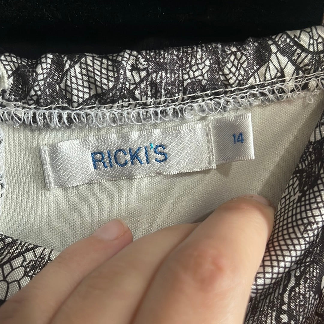 Floral Black Lace on Pearl Dress