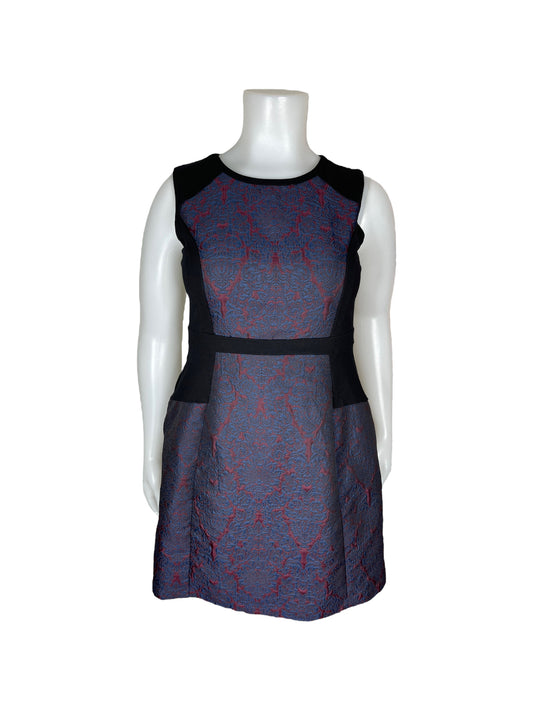 Black, Blue, & Burgundy Dress
