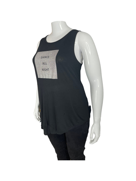 Black Tank Top ‘Dance All Night’ Graphic