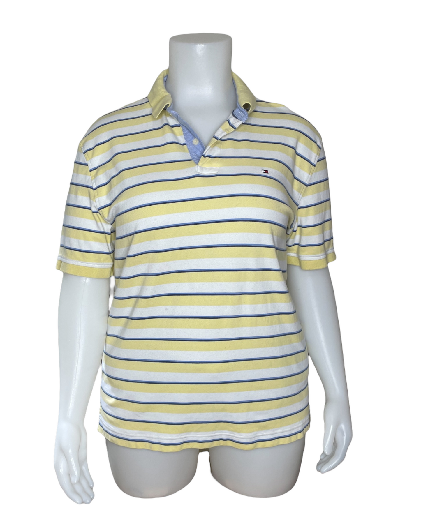 Yellow and White Stripped Polo