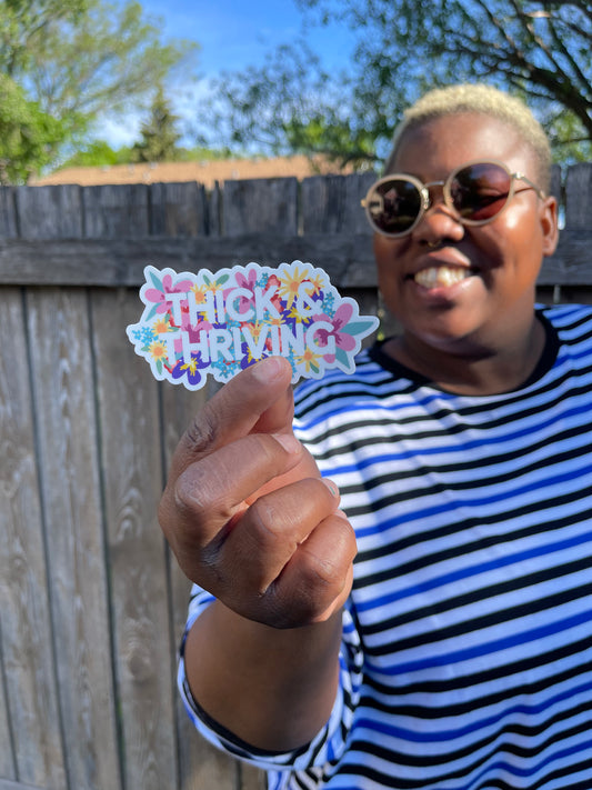 Thick & Thriving Floral Sticker