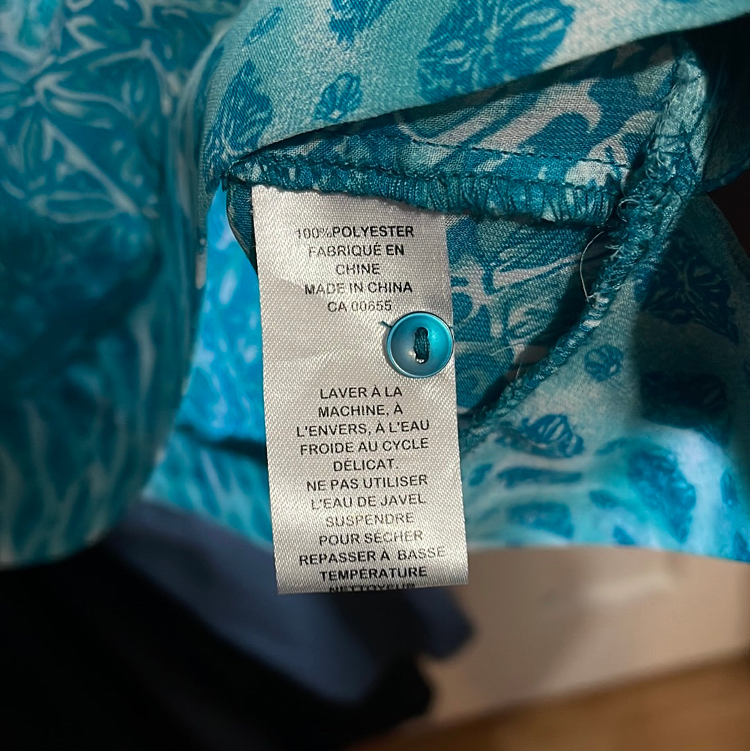 "Reitmans" Teal Sheer Top (22)