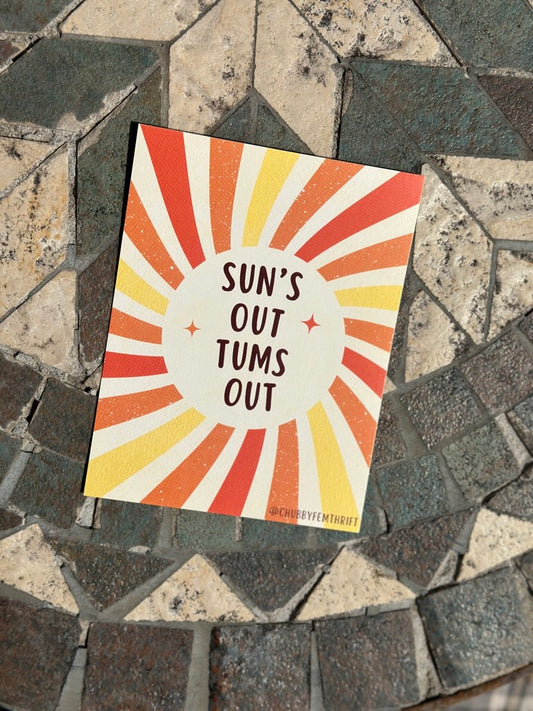 Sun's Out Tum's Out Postcard