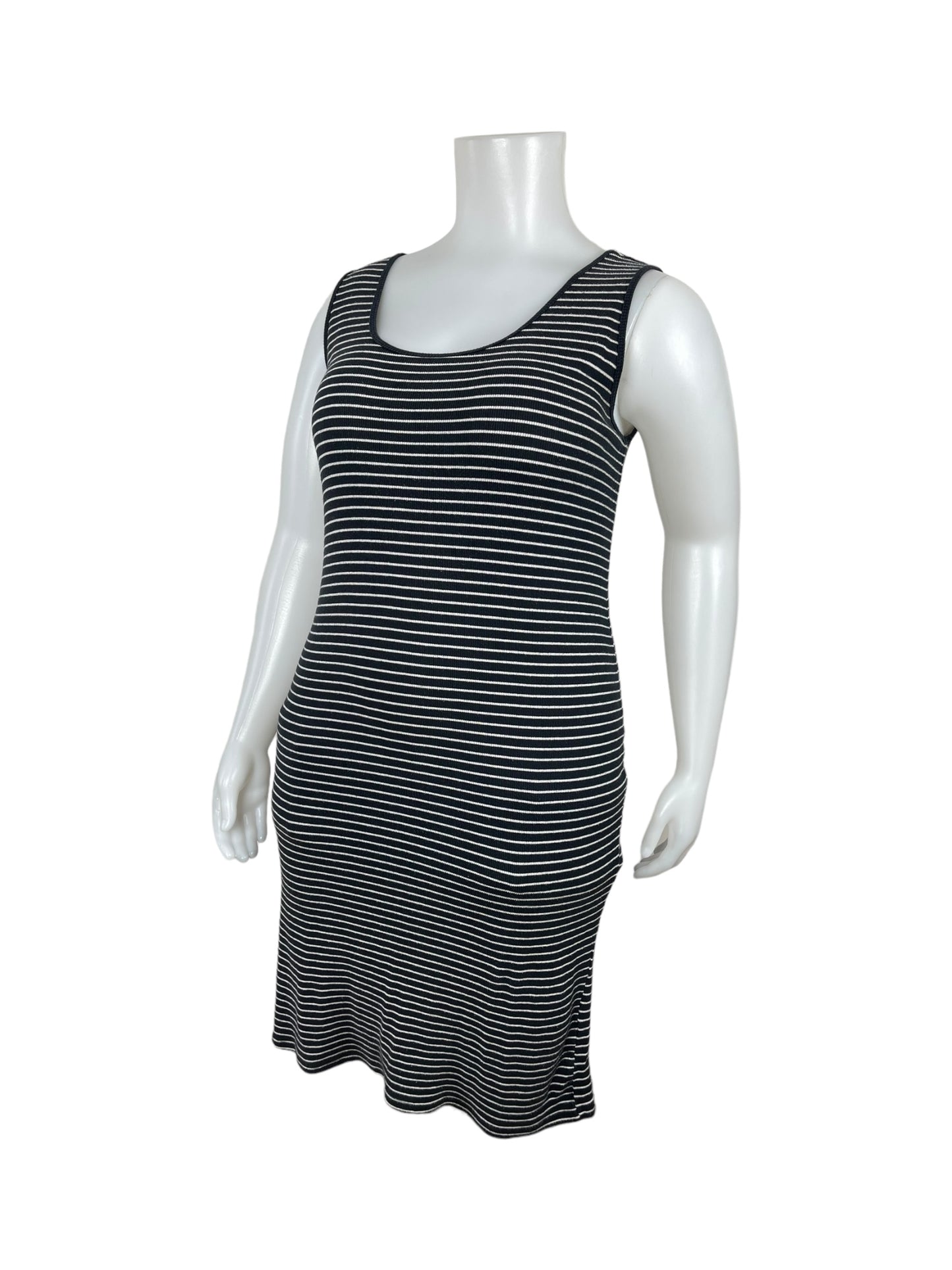 Black w/ White Stripe Sleeveless Maxi Dress (3X)