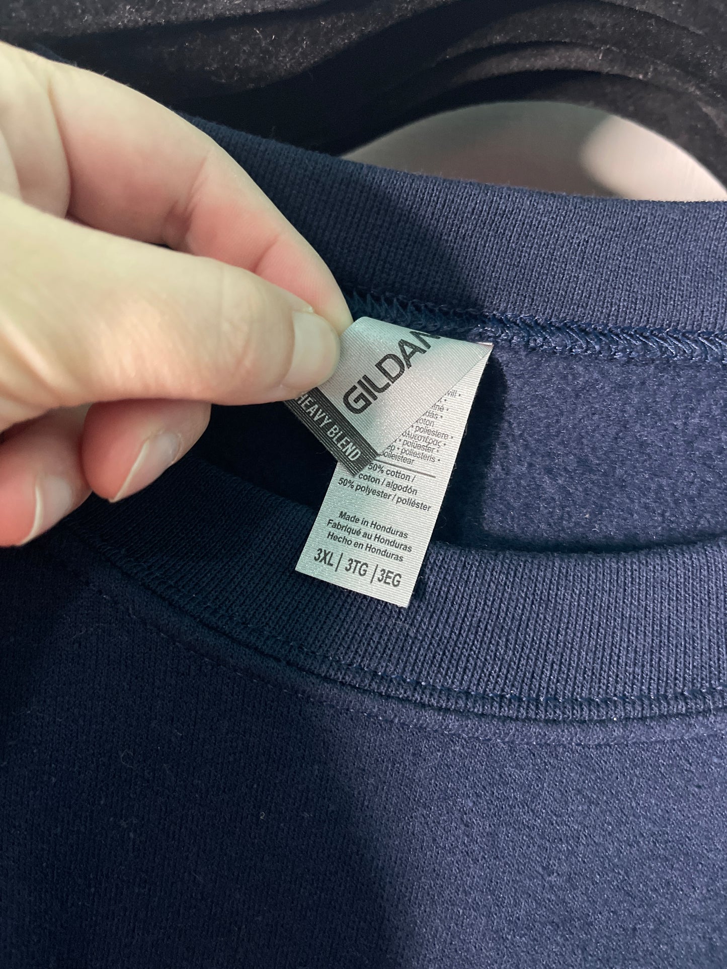 Navy with Purple FATTY Embroidered Crewneck Sweatshirt