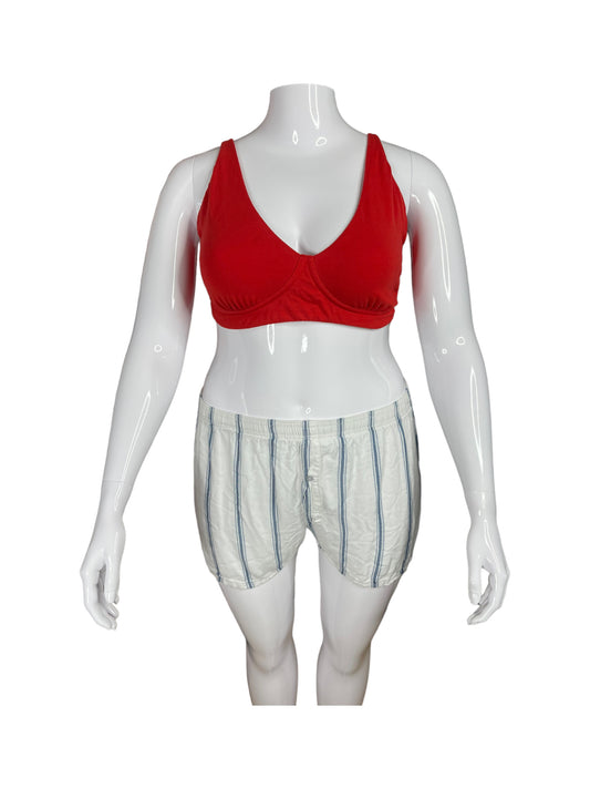 White Shorts w/ Blue Stripes (XL)