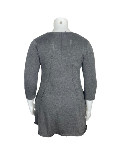 Grey Flair V-Neck Sweater