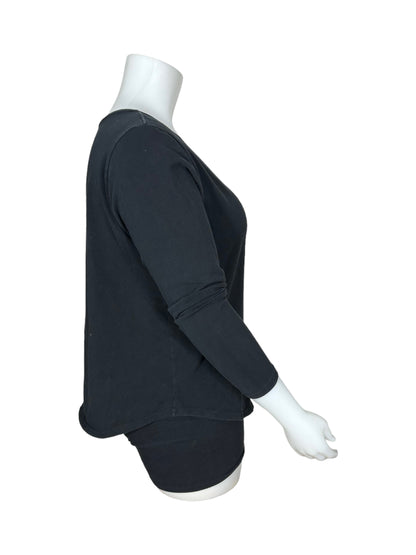 Black V-Neck Long Sleeved Shirt