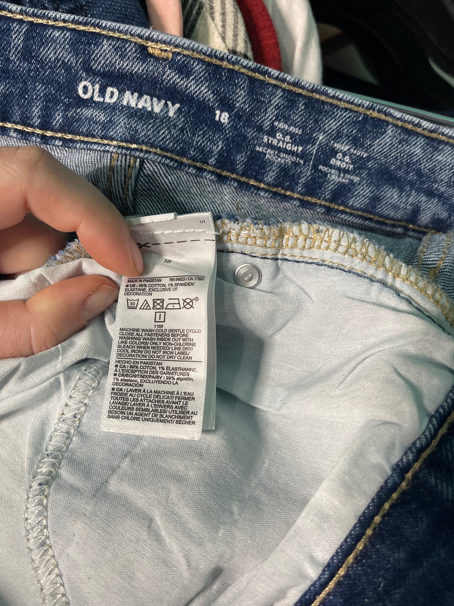 Dark Blue w/ Rhinestone Jeans