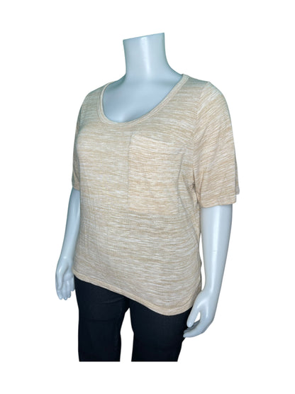 Cream Crewneck T-Shirt Top