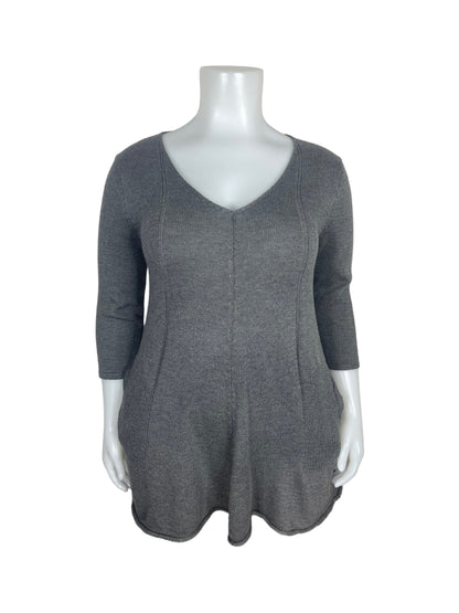 Grey Flair V-Neck Sweater