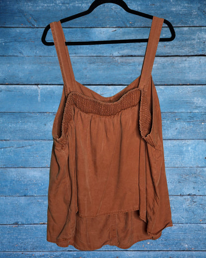 Coral Sleeveless Blouse