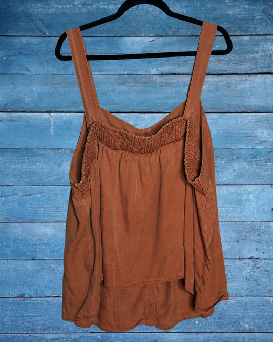 Coral Sleeveless Blouse