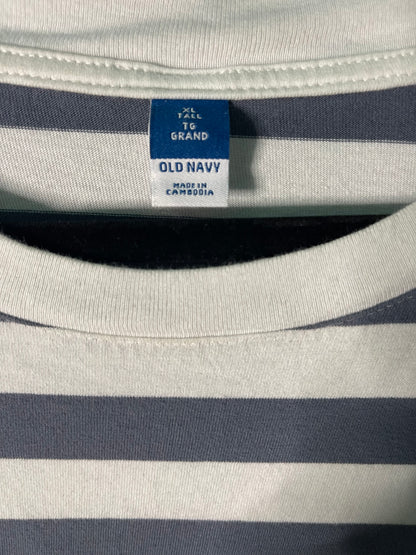 Navy & White Horizontal Striped T-Shirt Dress