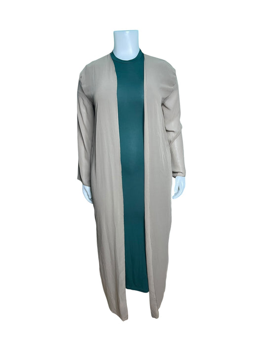 Tan Long Sleeved Maxi Cardigan