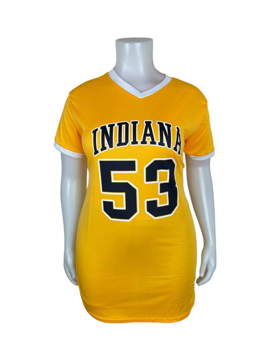 “Fashion Nova” Yellow Indiana Basketball Dress (1X)