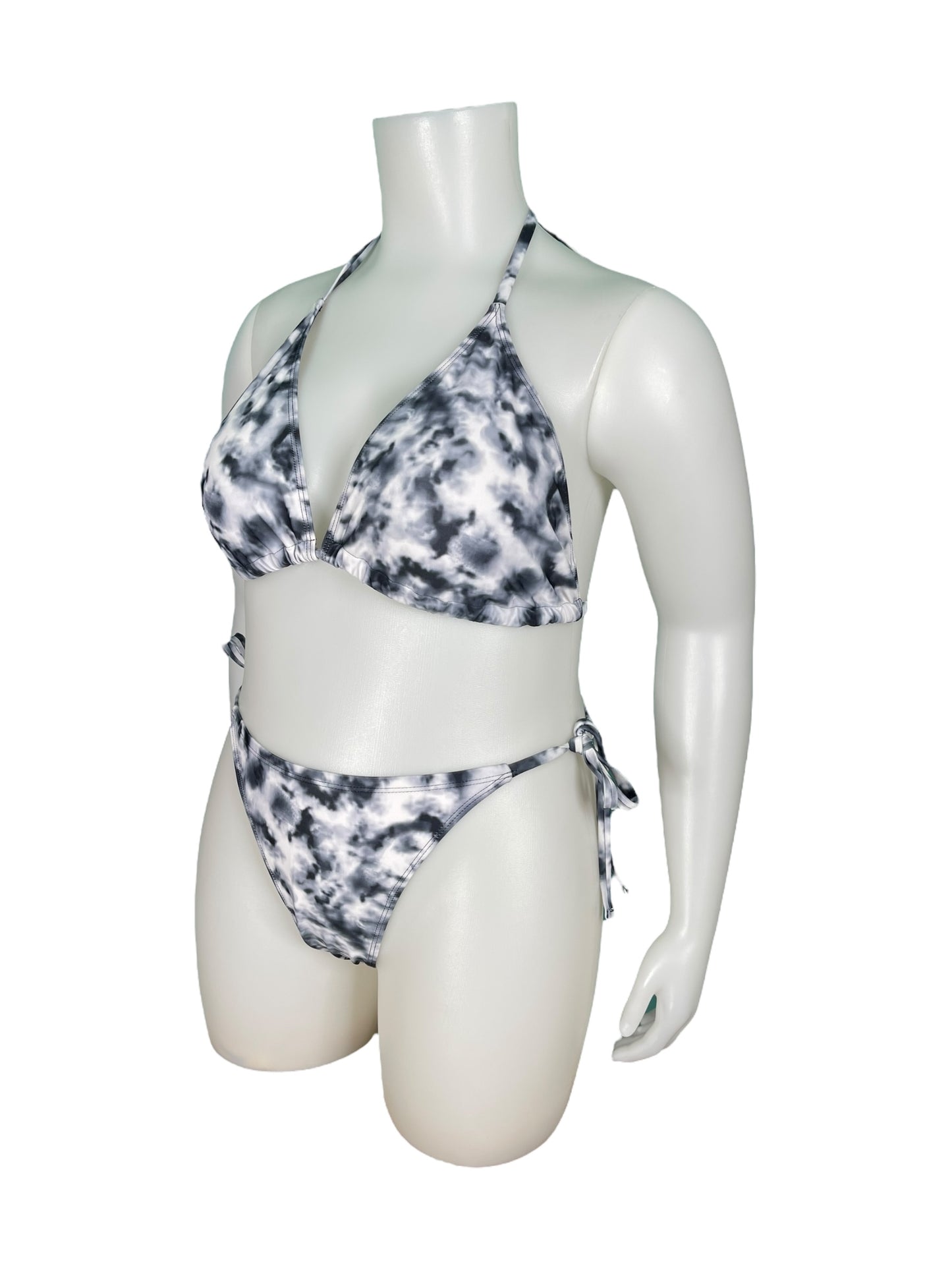 Black & White Marble Bikini Bottoms