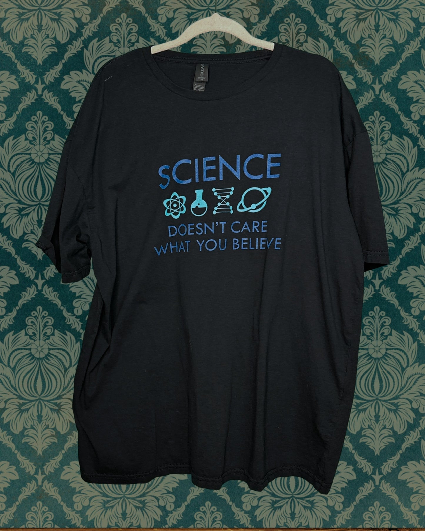 Black "Science Doesn't Care What You Believe" Graphic T-Shirt