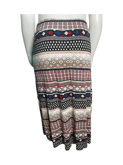 Brown, White, and Black Maxi Skirt