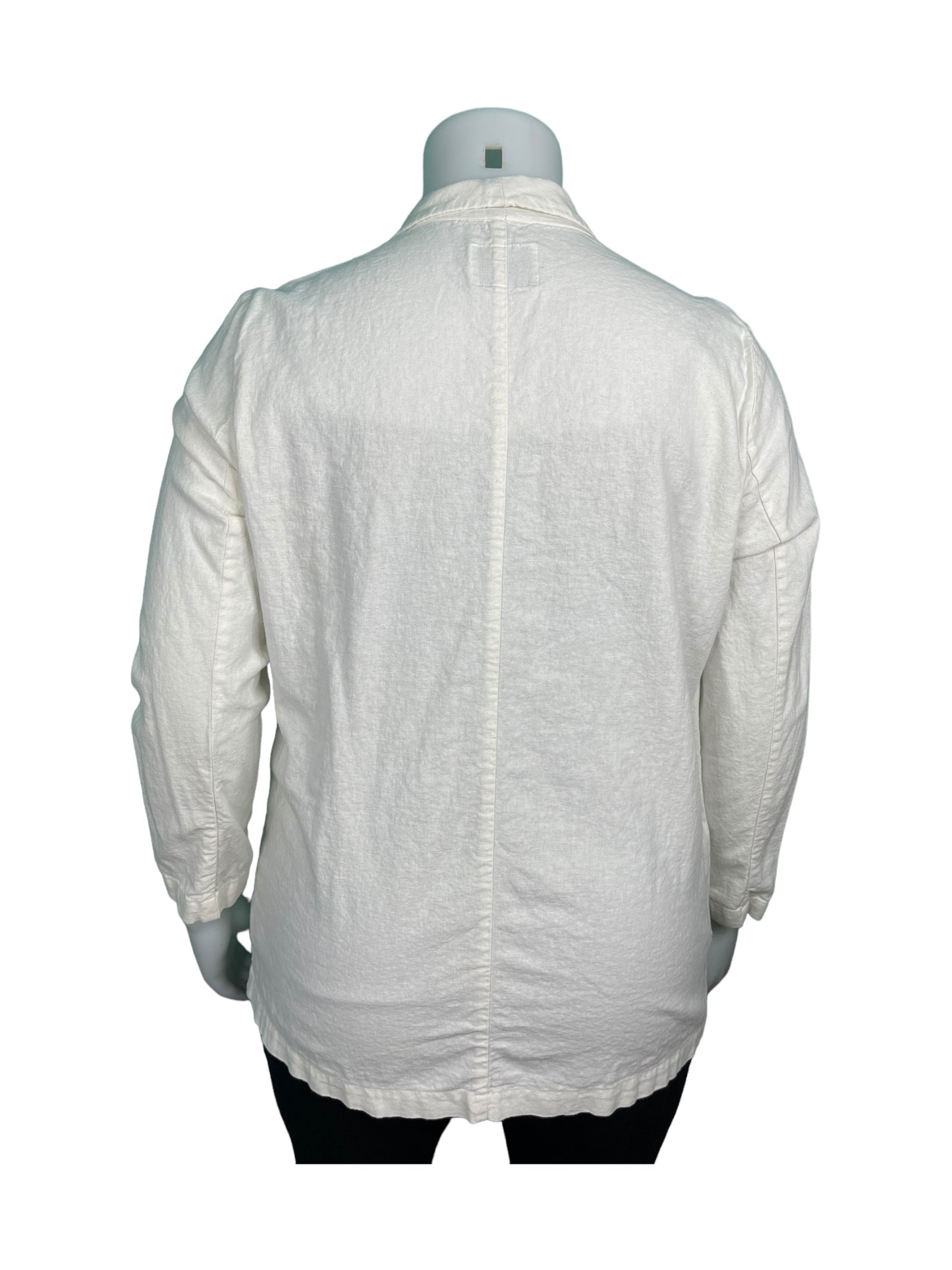 White Long Sleeved Linen Blazer