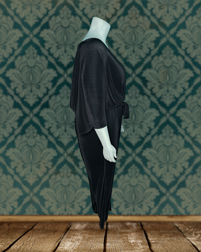 Black 3/4 Sleeved Jumpsuit