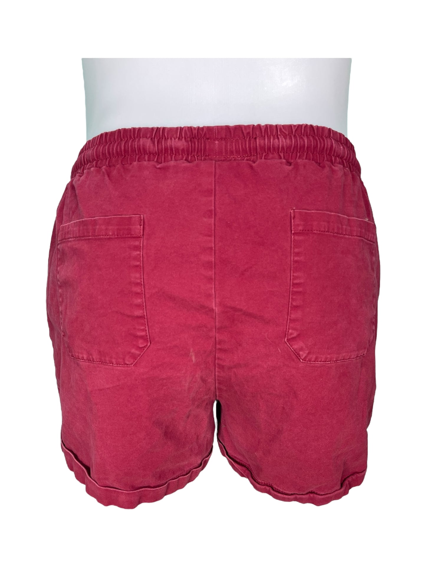 Burgundy Tie Waist Shorts