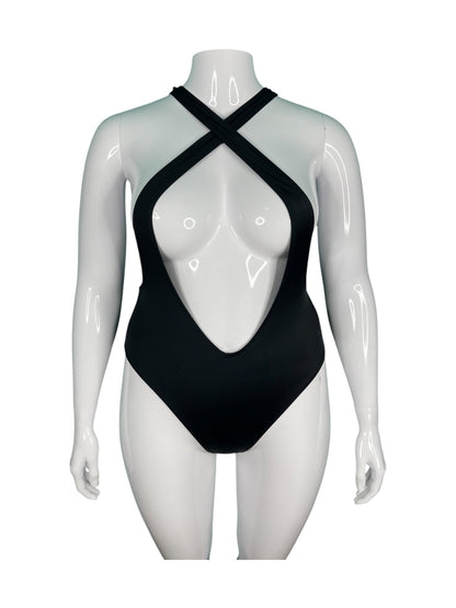 Black Criss Cross Bodysuit