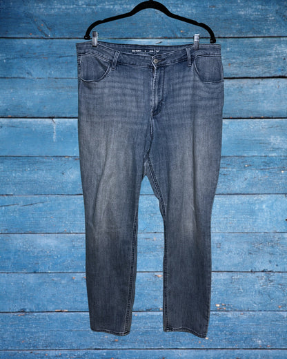 Blue Straight Leg Jeans