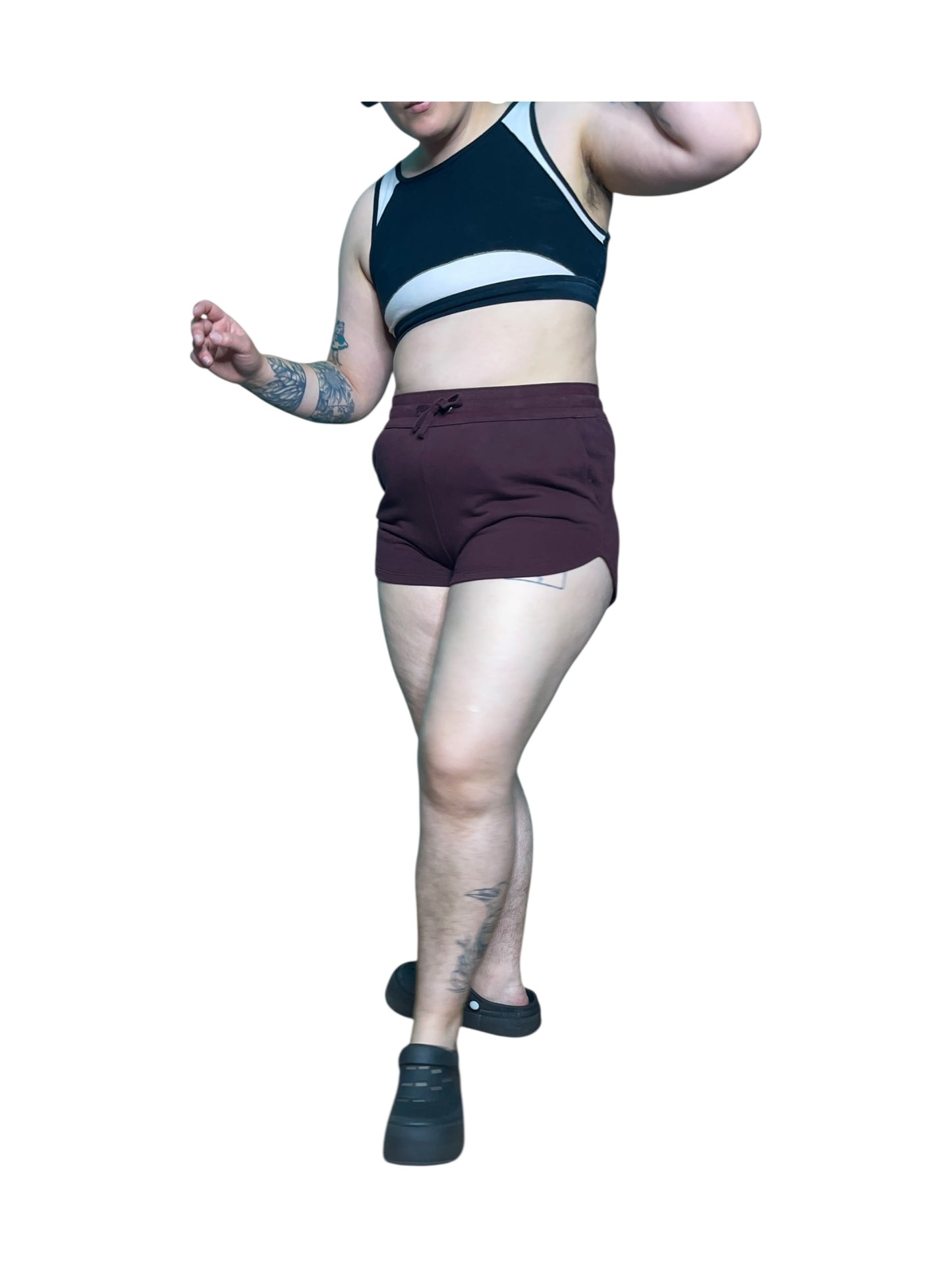 Burgundy Short Shorts