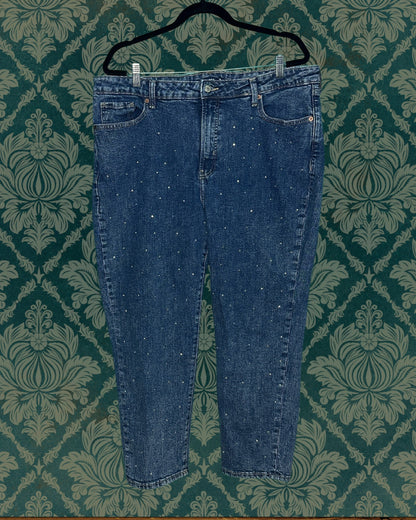 Dark Blue w/ Rhinestone Jeans