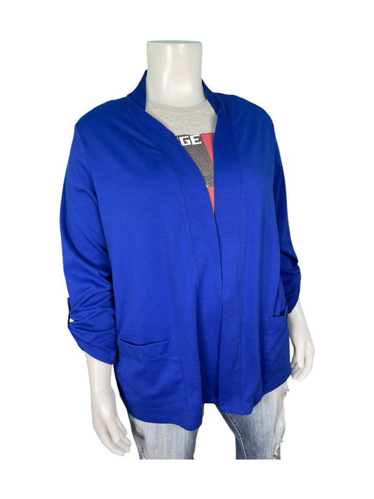 Bright Blue Long Sleeved Cardigan