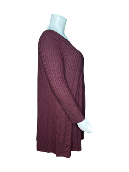 Burgundy Long Sleeve Dress