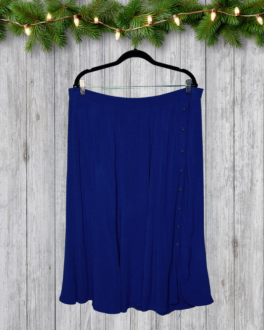 Royal Blue Knee Length Skirt
