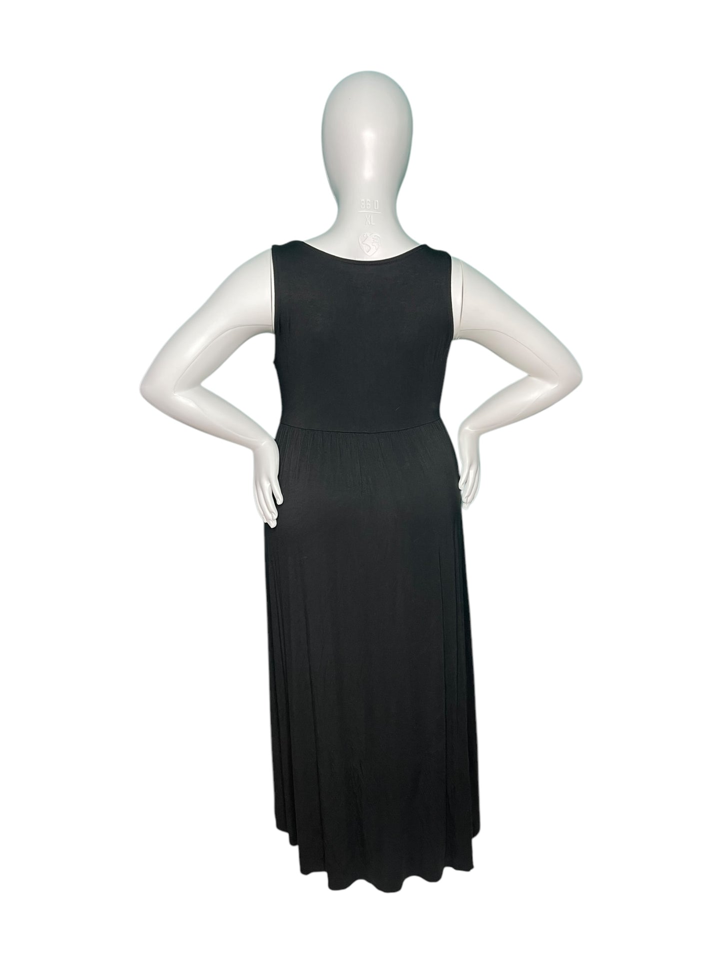 Black Sleeveless Maxi Dress