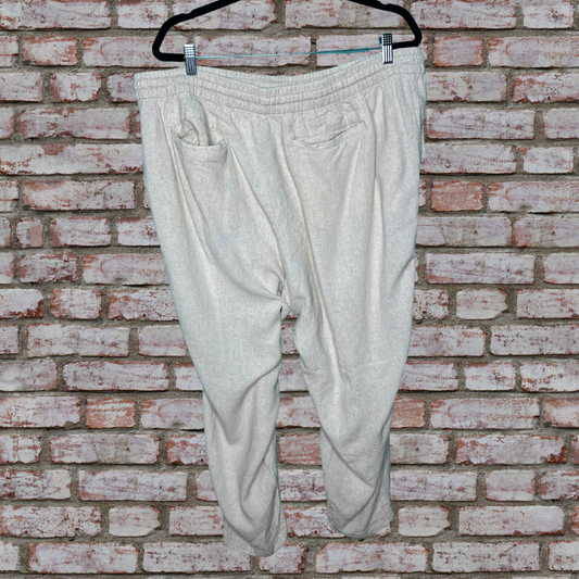 Cream Linen Pants