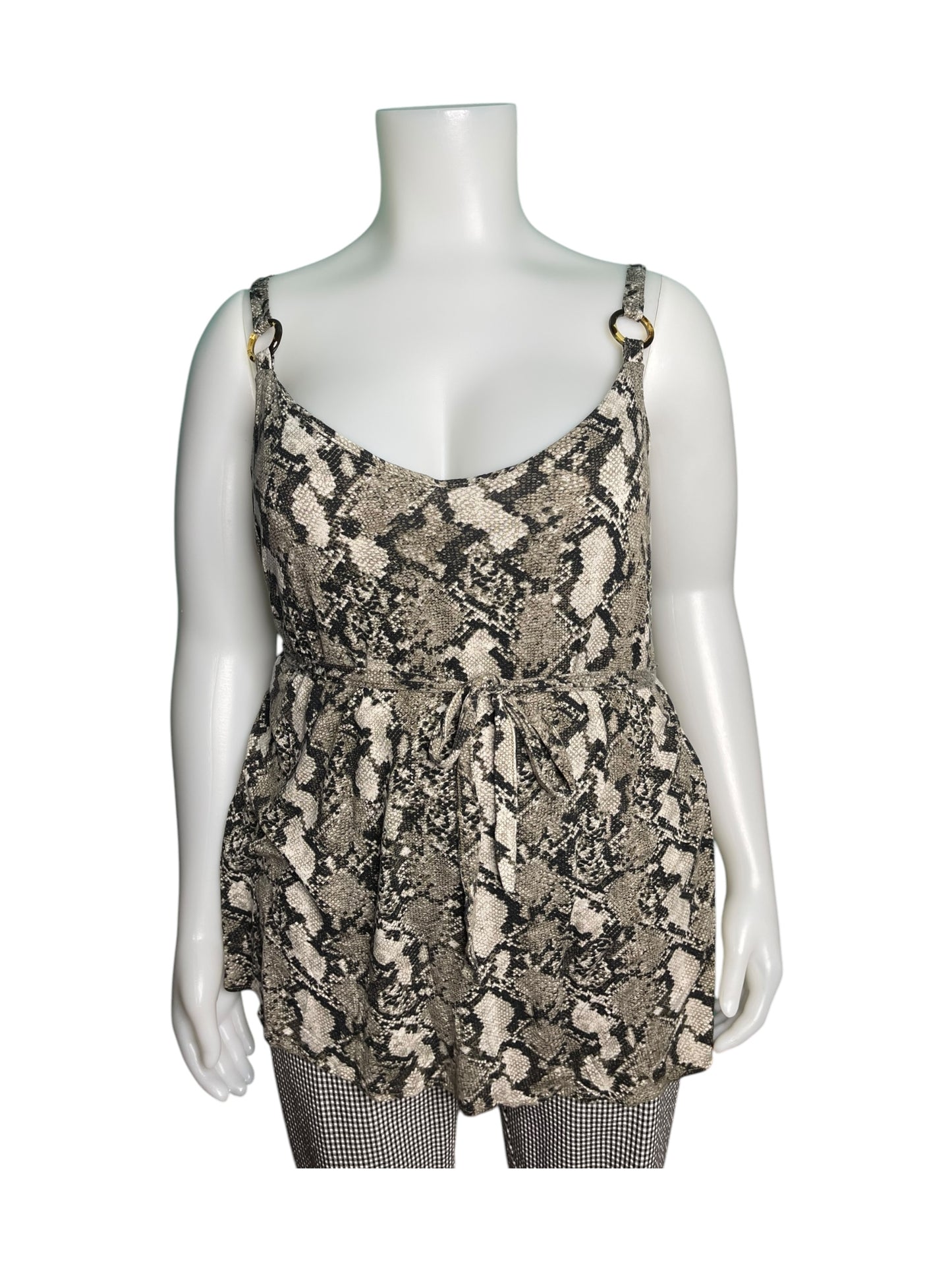 Snake Print Sleeveless Top