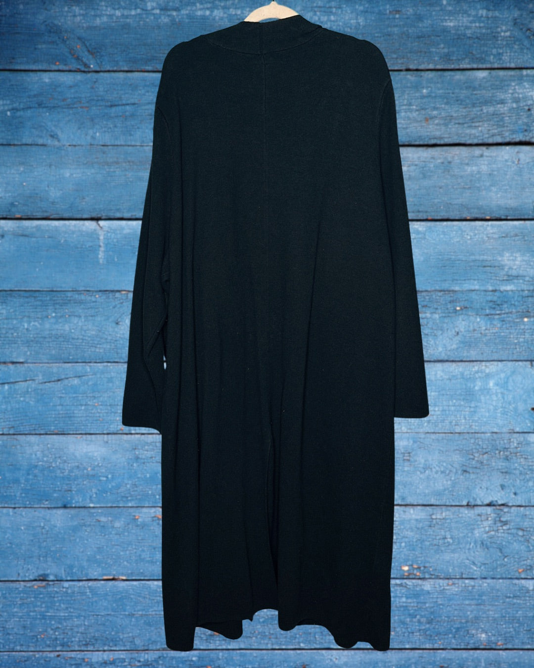 Black Long Sleeved Maxi Cardigan