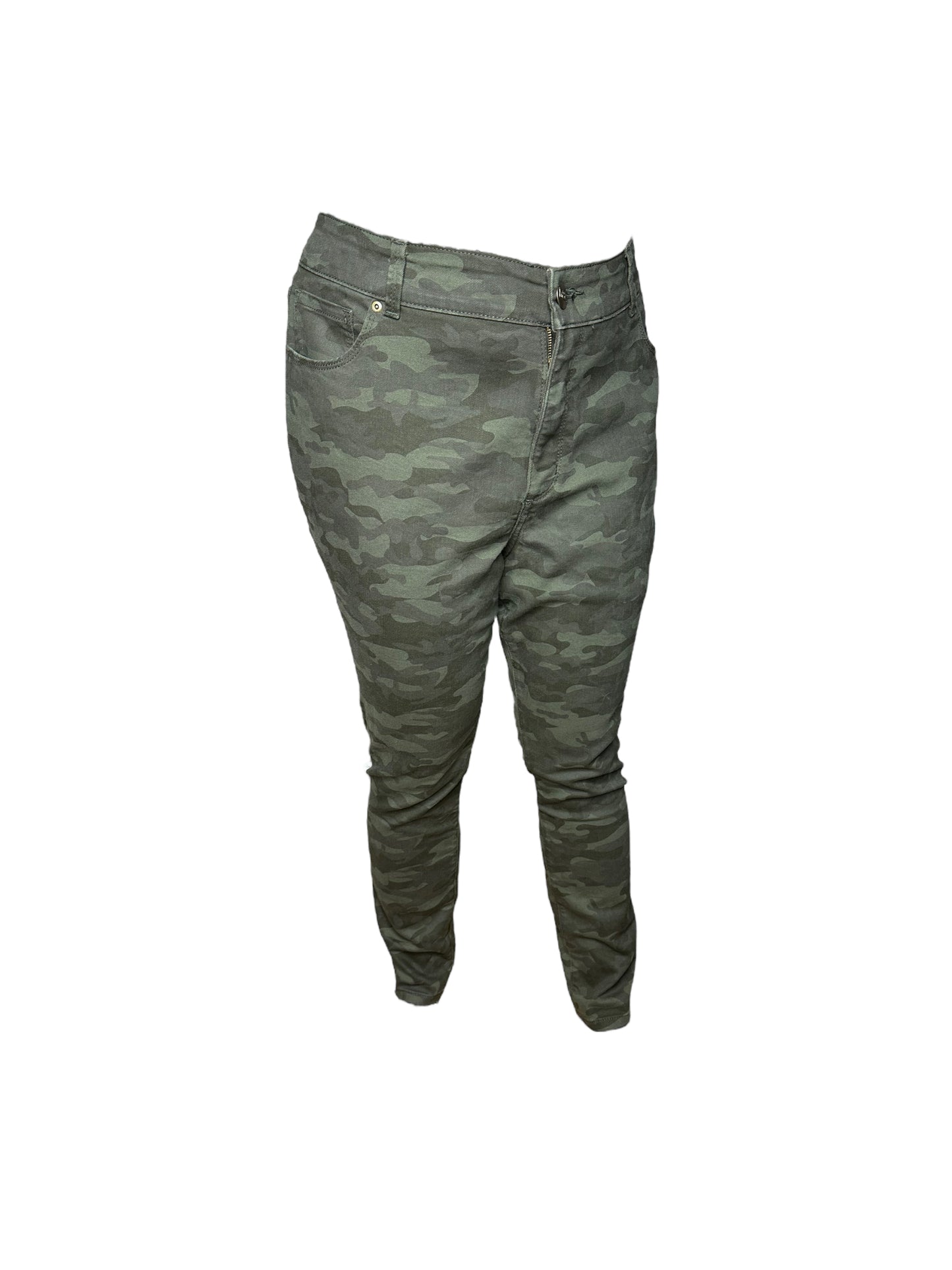 Green Army Patterned Jeans